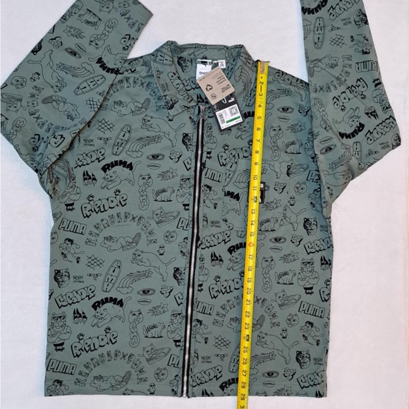 PUMA X RIPNDIP AOP Twill Jacket (Eucalyptus) - Men's size LARGE - Picture 12 of 12